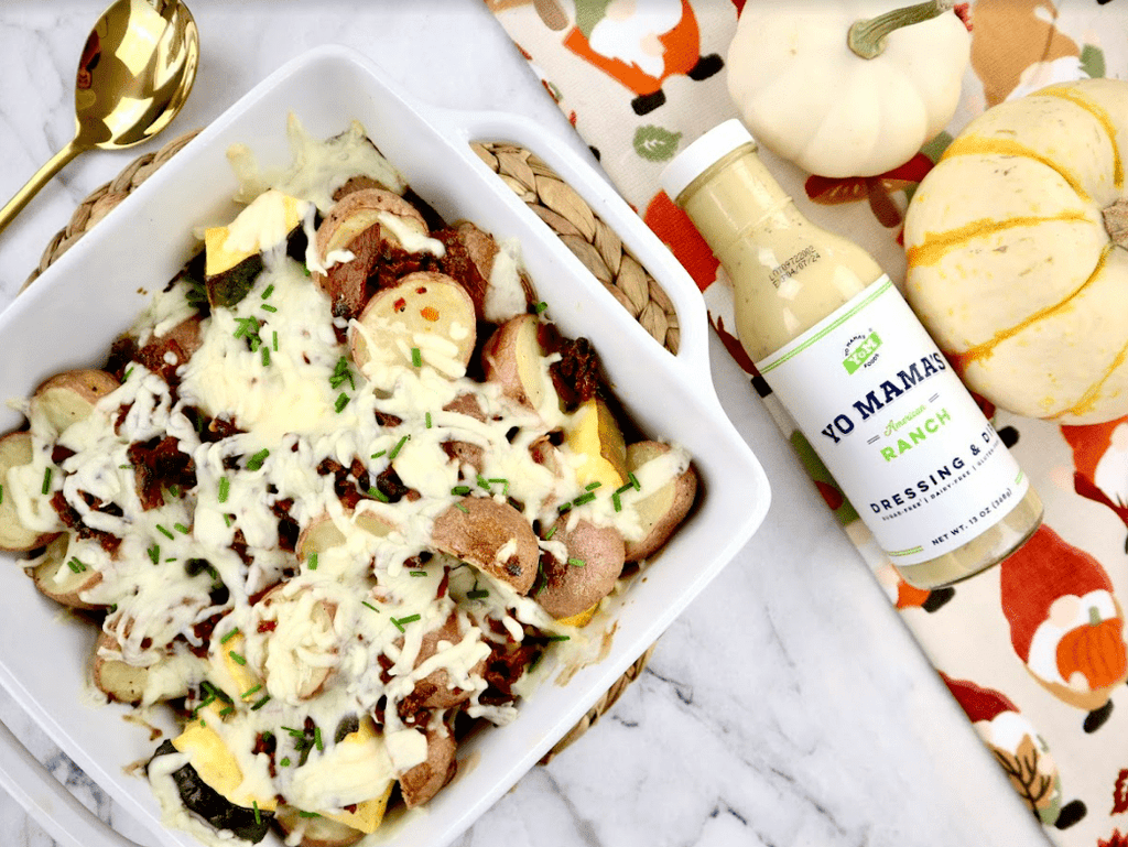 Cheesy Maple Bacon Ranch Potatoes - Yo Mama's Foods