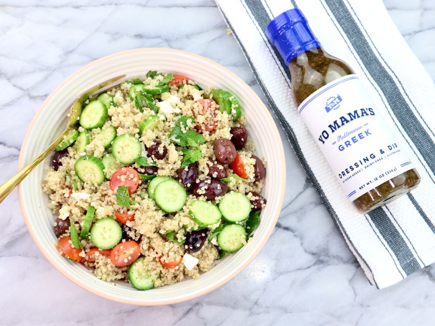 Greek Quinoa Salad - Yo Mama's Foods