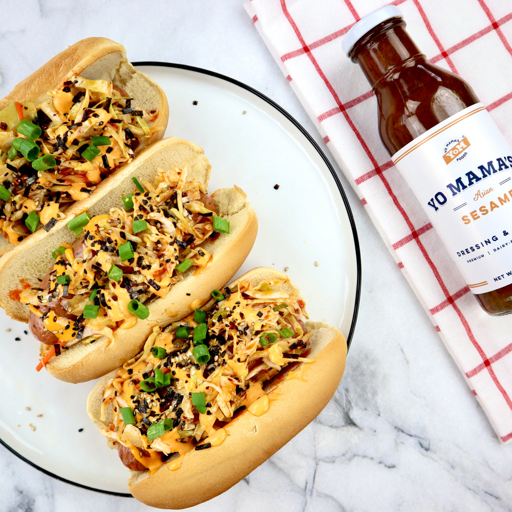 Sesame Slaw Dogs