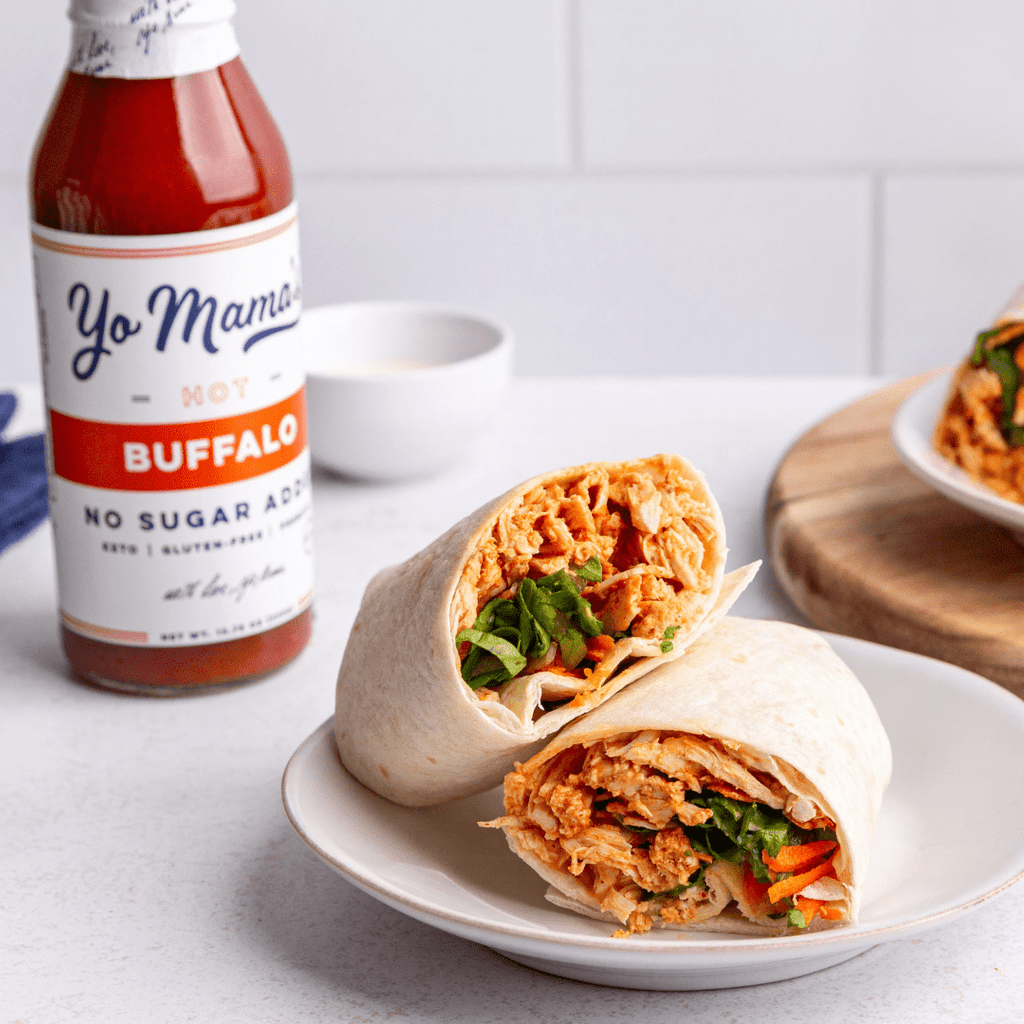 Hot Buffalo Chicken Wrap - Yo Mama's Foods